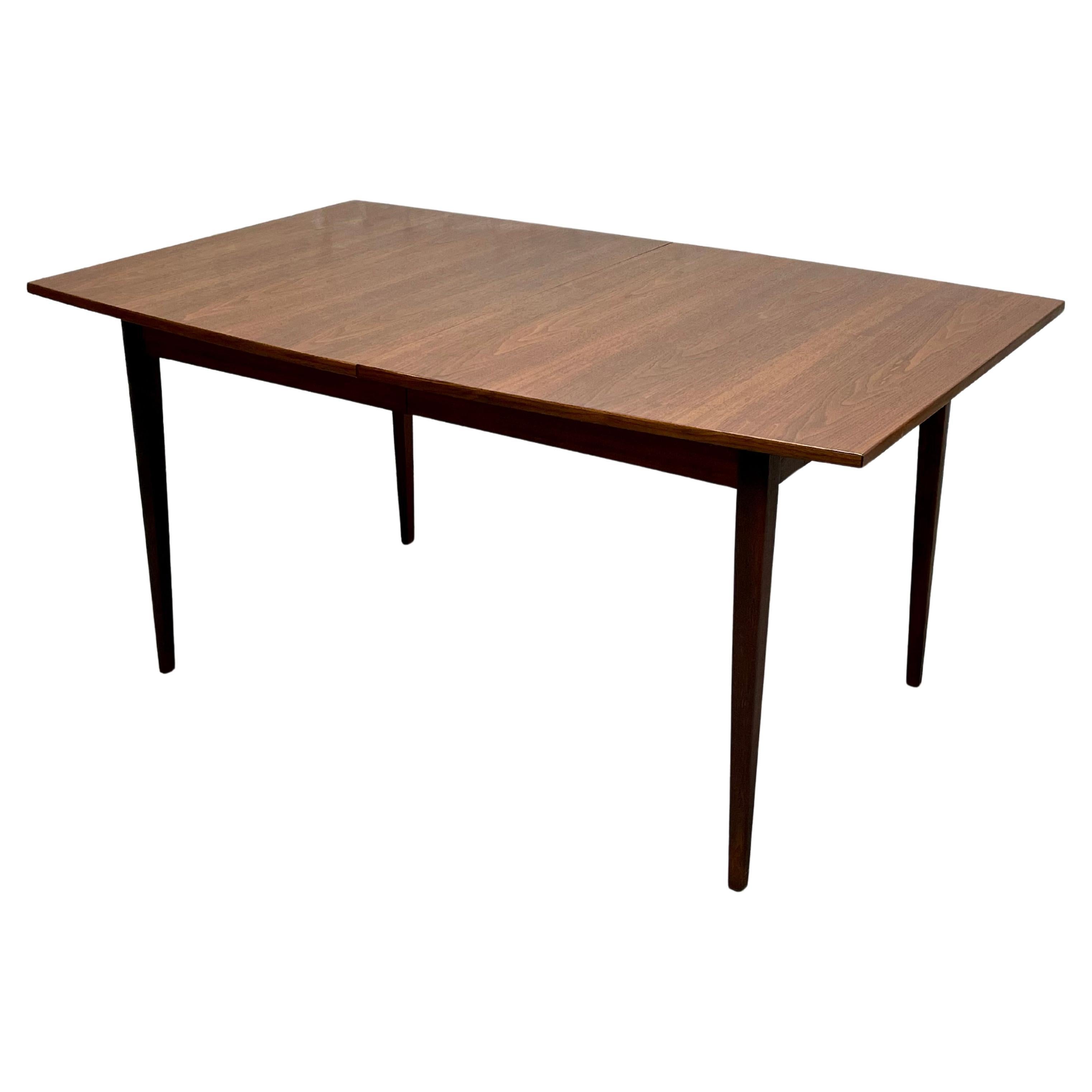 Perfect Size WALNUT Mid Century Modern DINING TABLE, c. 1960's For Sale