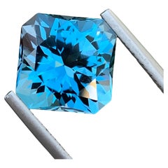 Perfect Square Shape 8.20 Carats Fancy Cut Loose London Blue Topaz Gem For Ring 