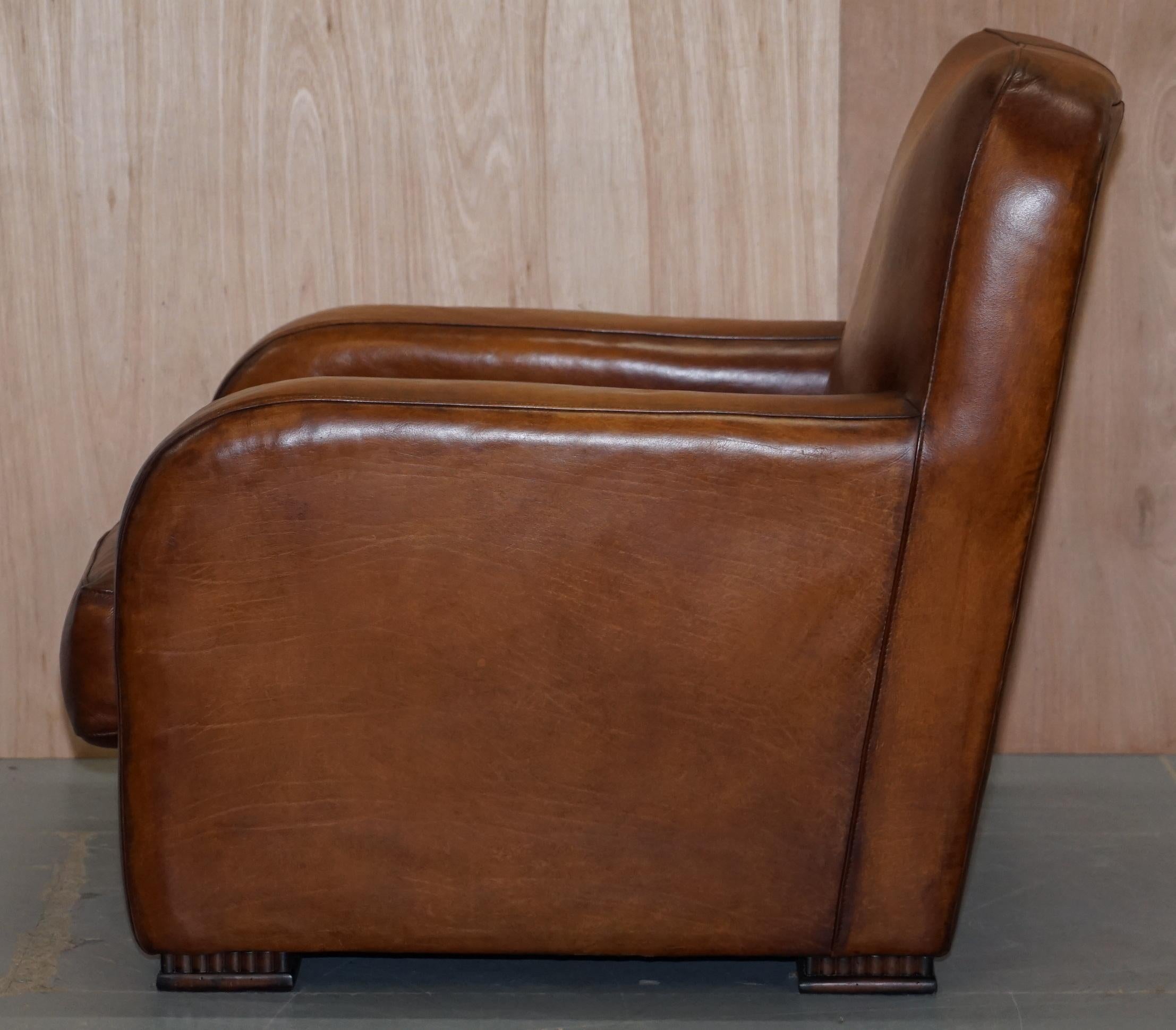 Perfect Tetrad Totnes Brown Leather Armchair with Feather Filled Lumbar Cushion 7