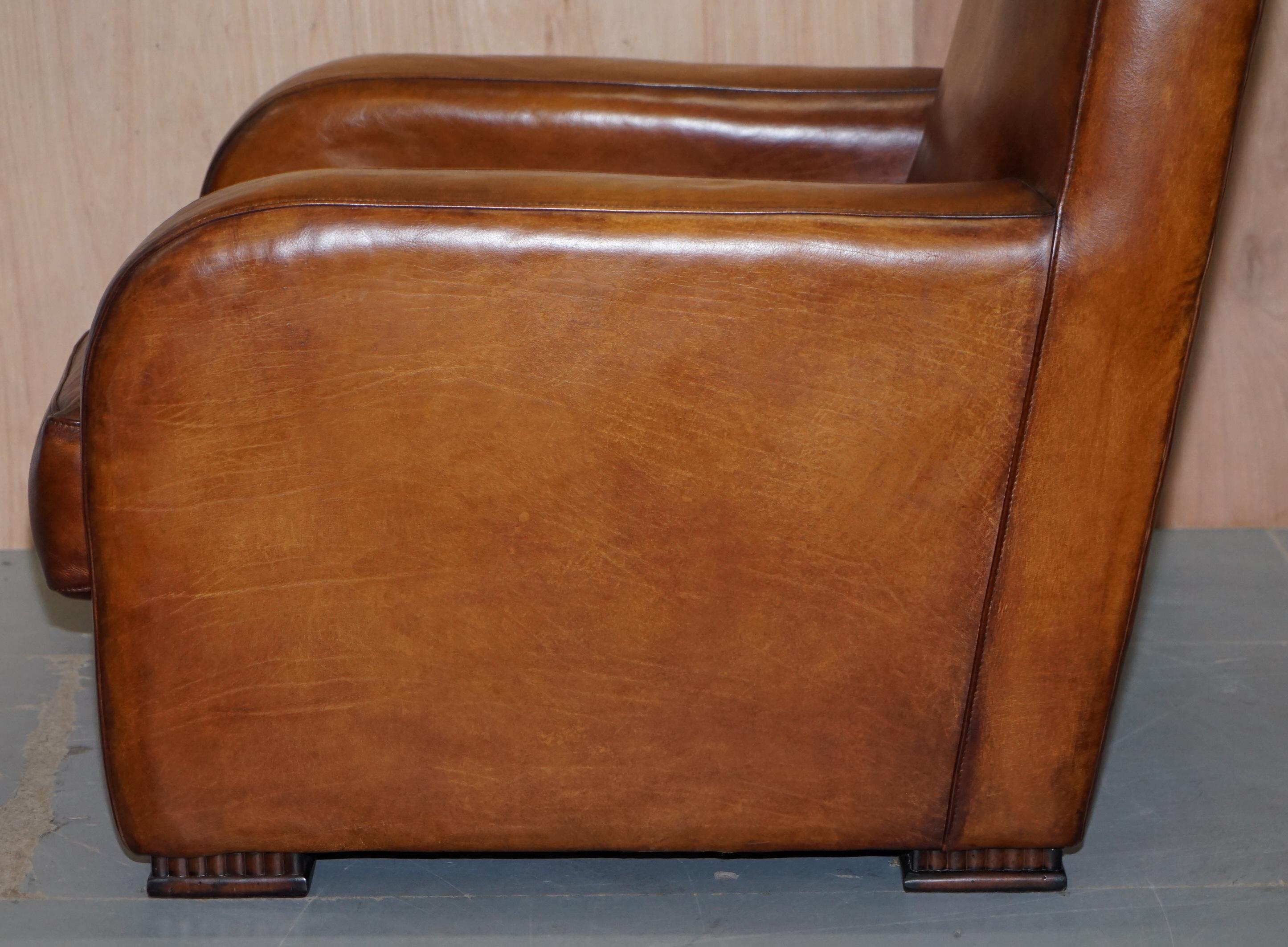 Perfect Tetrad Totnes Brown Leather Armchair with Feather Filled Lumbar Cushion 8