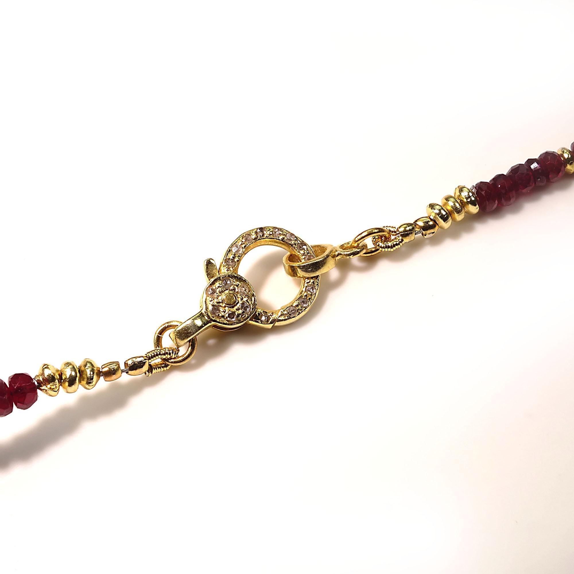 gold ruby choker necklace