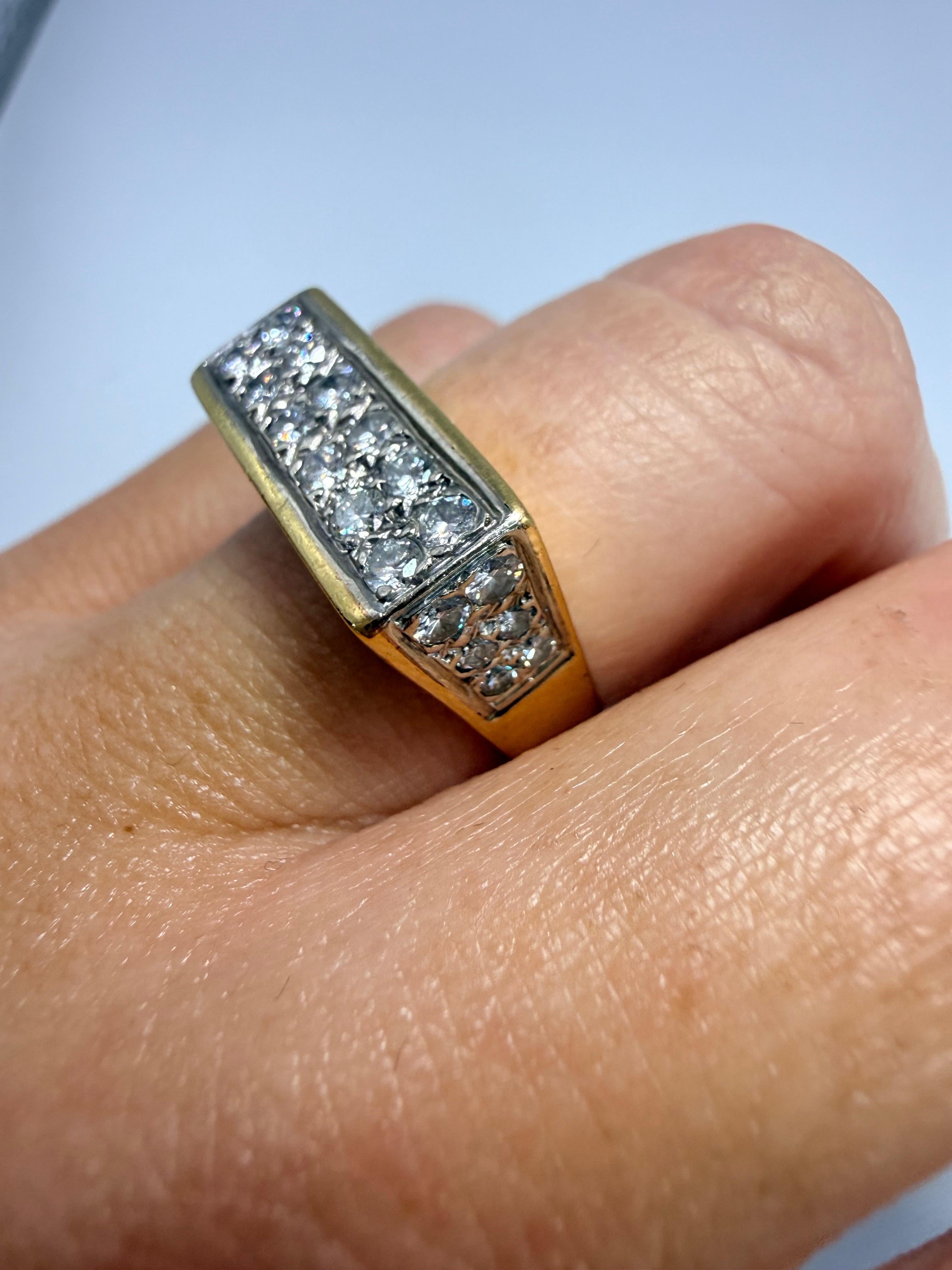 Perfekt gearbeiteter Diamantring 14KT Gold 1ct von Diamanten im Angebot 5