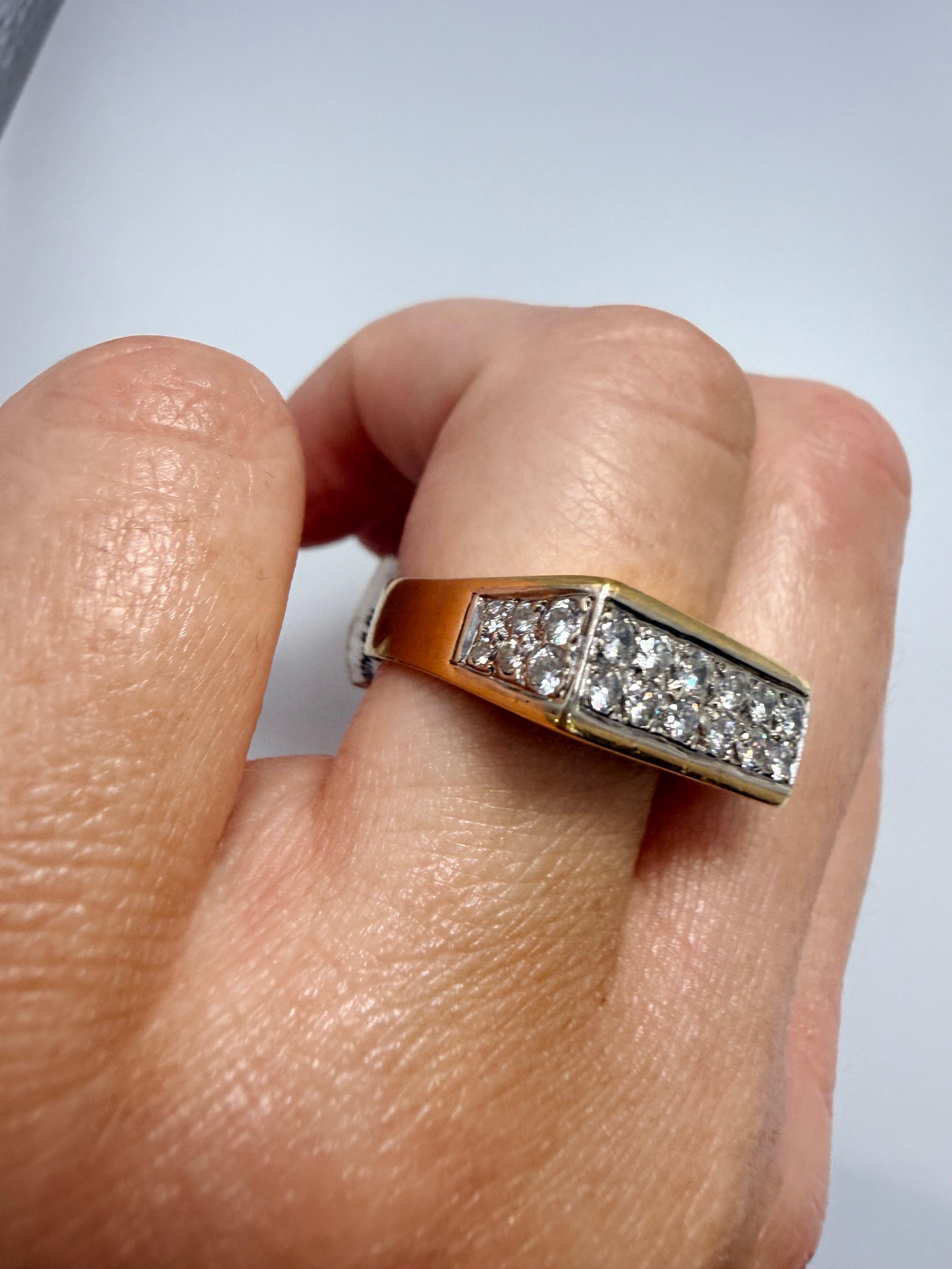 Perfekt gearbeiteter Diamantring 14KT Gold 1ct von Diamanten im Angebot 7