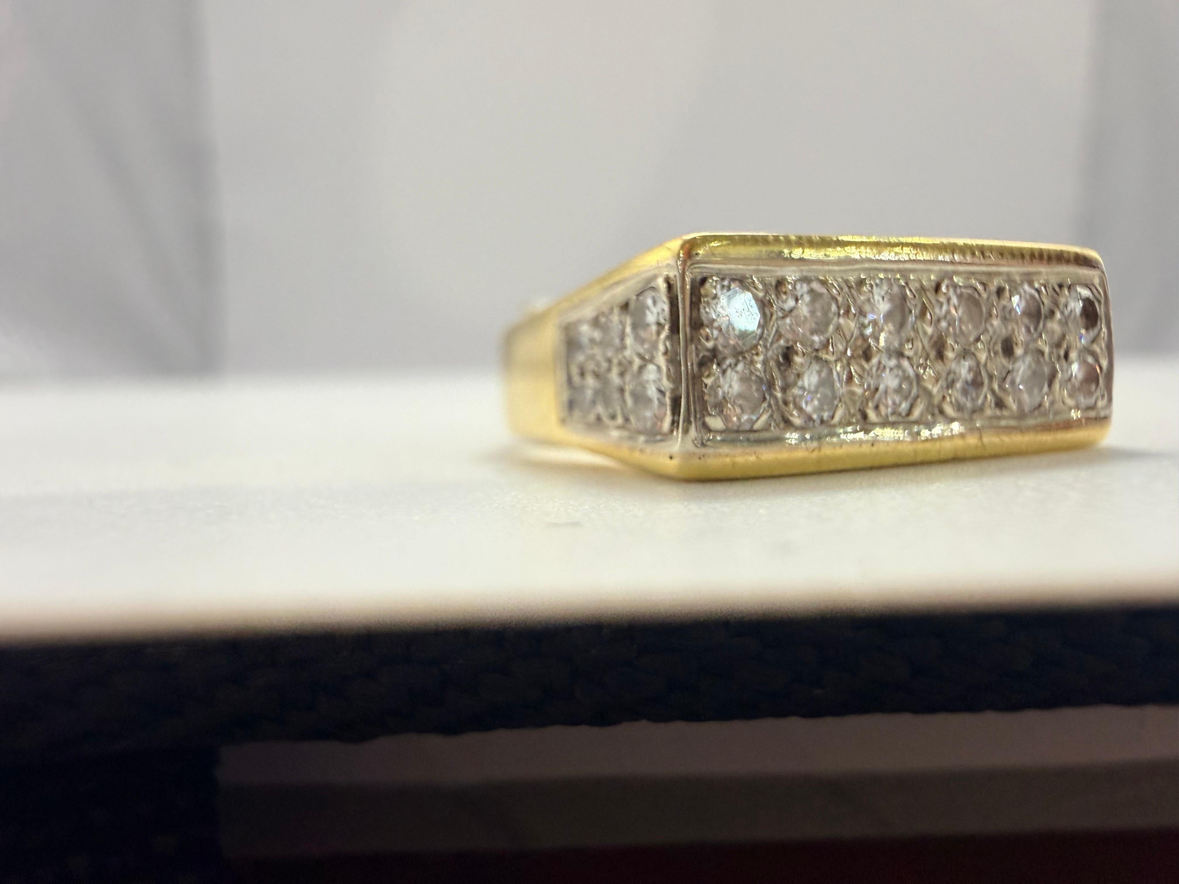 Perfekt gearbeiteter Diamantring 14KT Gold 1ct von Diamanten (Brillantschliff) im Angebot