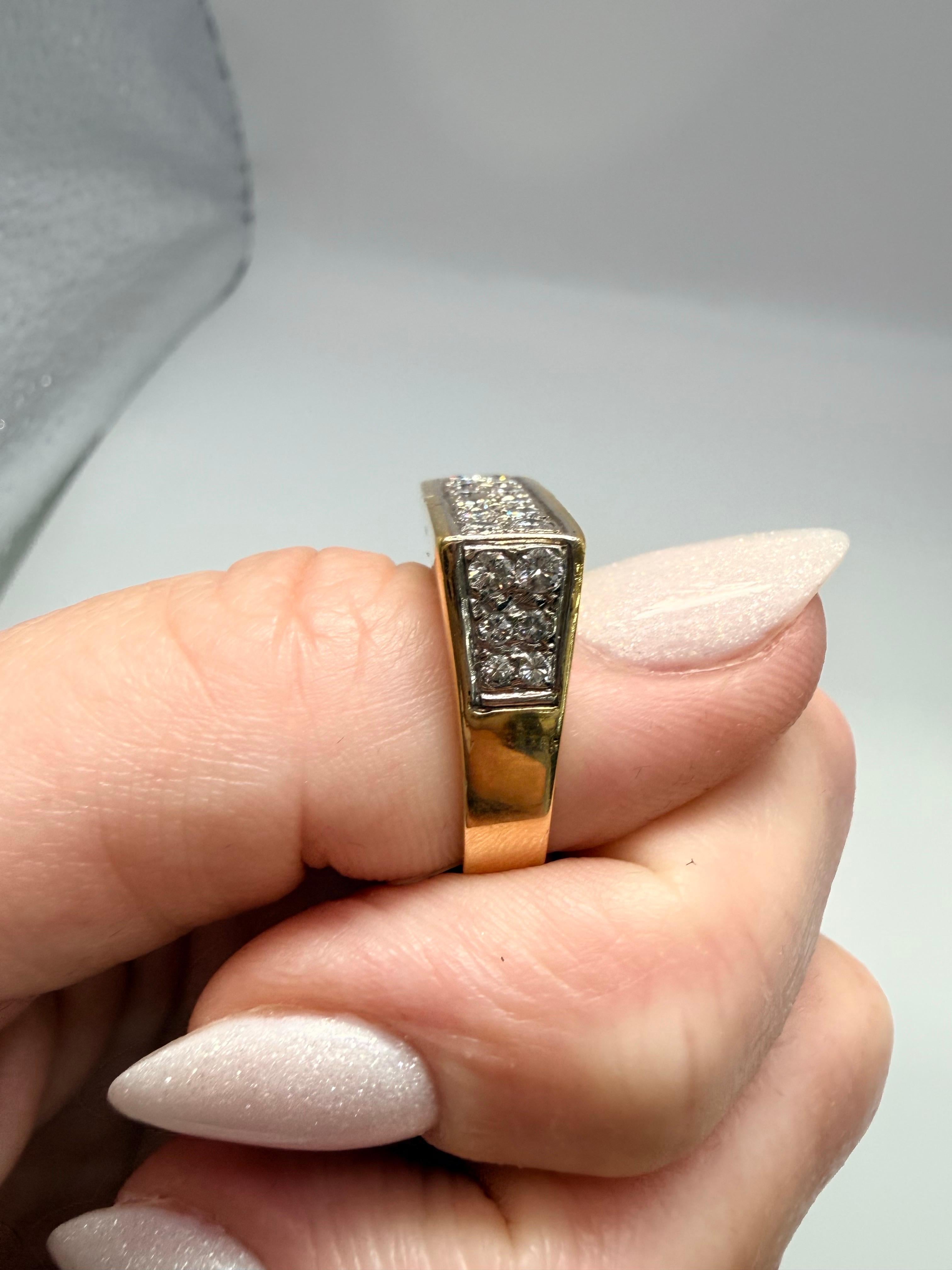 Perfekt gearbeiteter Diamantring 14KT Gold 1ct von Diamanten im Zustand „Neu“ im Angebot in Boca Raton, FL