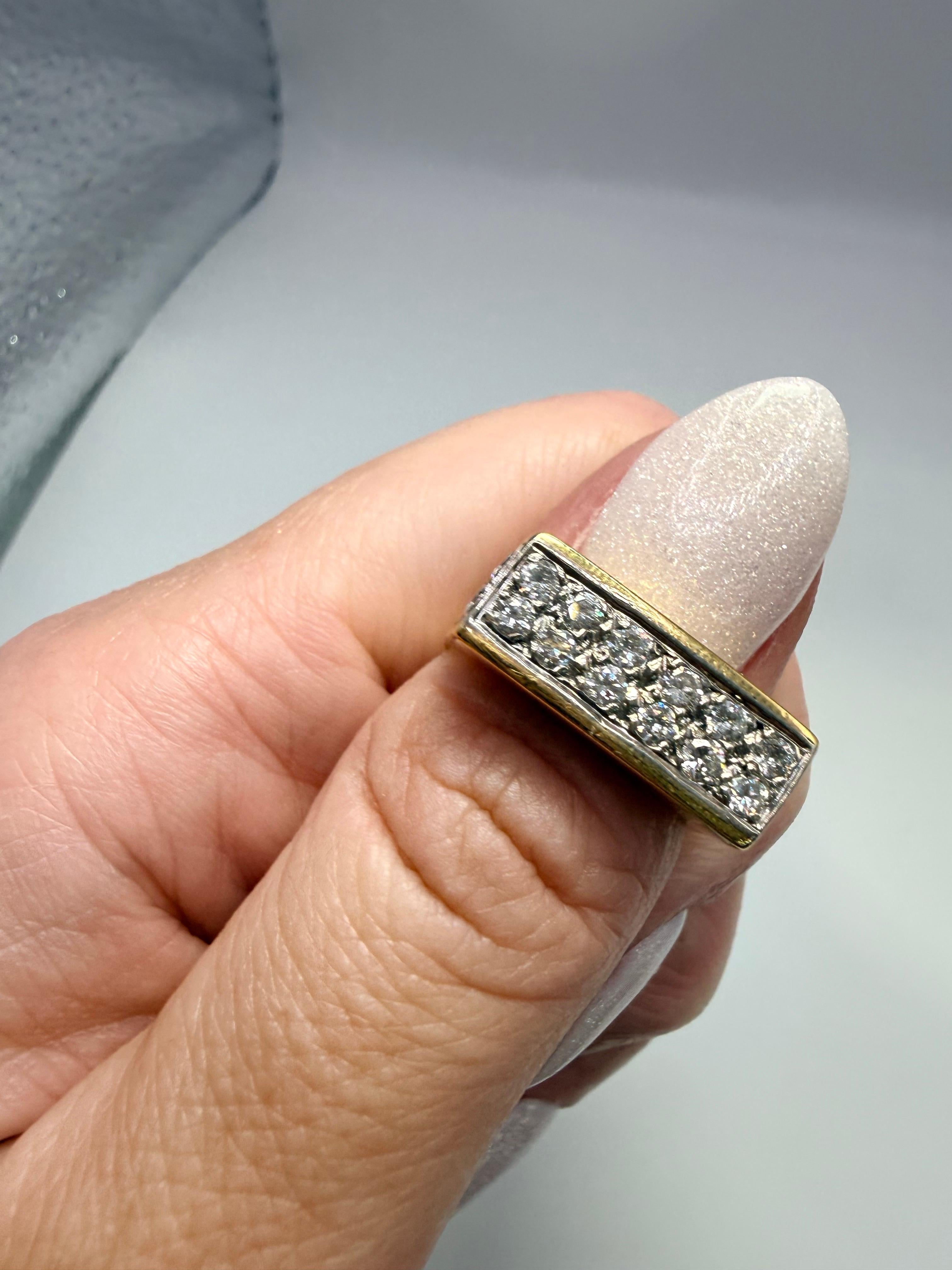 Perfekt gearbeiteter Diamantring 14KT Gold 1ct von Diamanten im Angebot 2