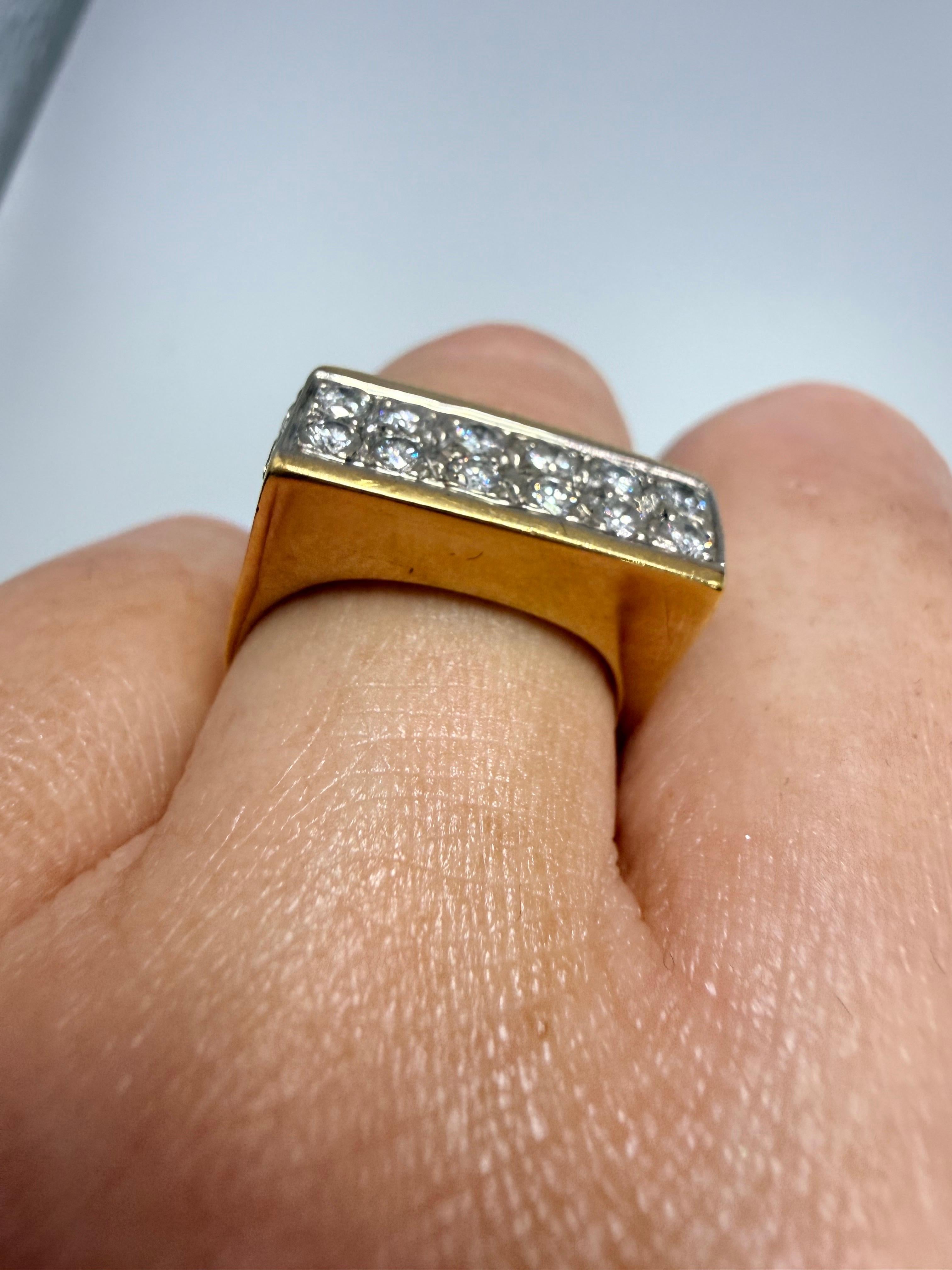 Perfekt gearbeiteter Diamantring 14KT Gold 1ct von Diamanten im Angebot 3