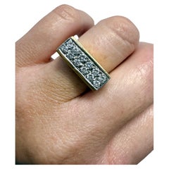 Bague en diamant parfaitement travaillée or 14KT 1ct de diamants