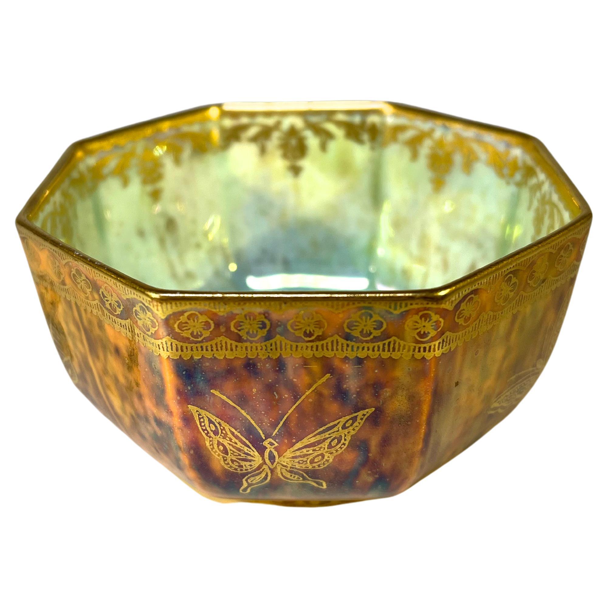Perfectly Ordinary Lustre Octagonal Scarab Bowl Daisy Makeig-Jones Wedgwood 1920 For Sale
