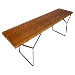 Perfectly Patina'd Bench by Harry Bertoia for Knoll Inc. / Knoll International