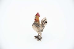 Perfectly shaped silver rooster miniature