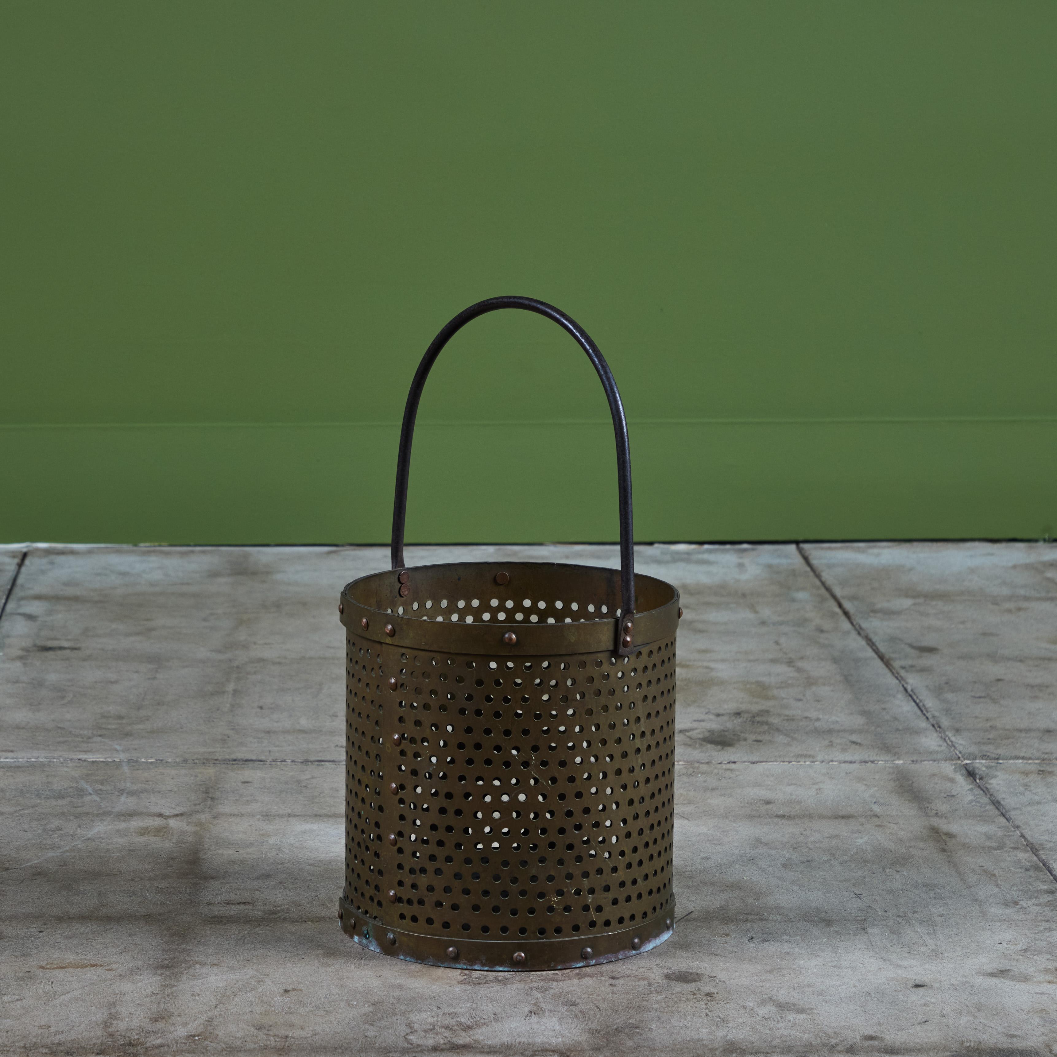 Perforated Brass Pail For Sale 1
