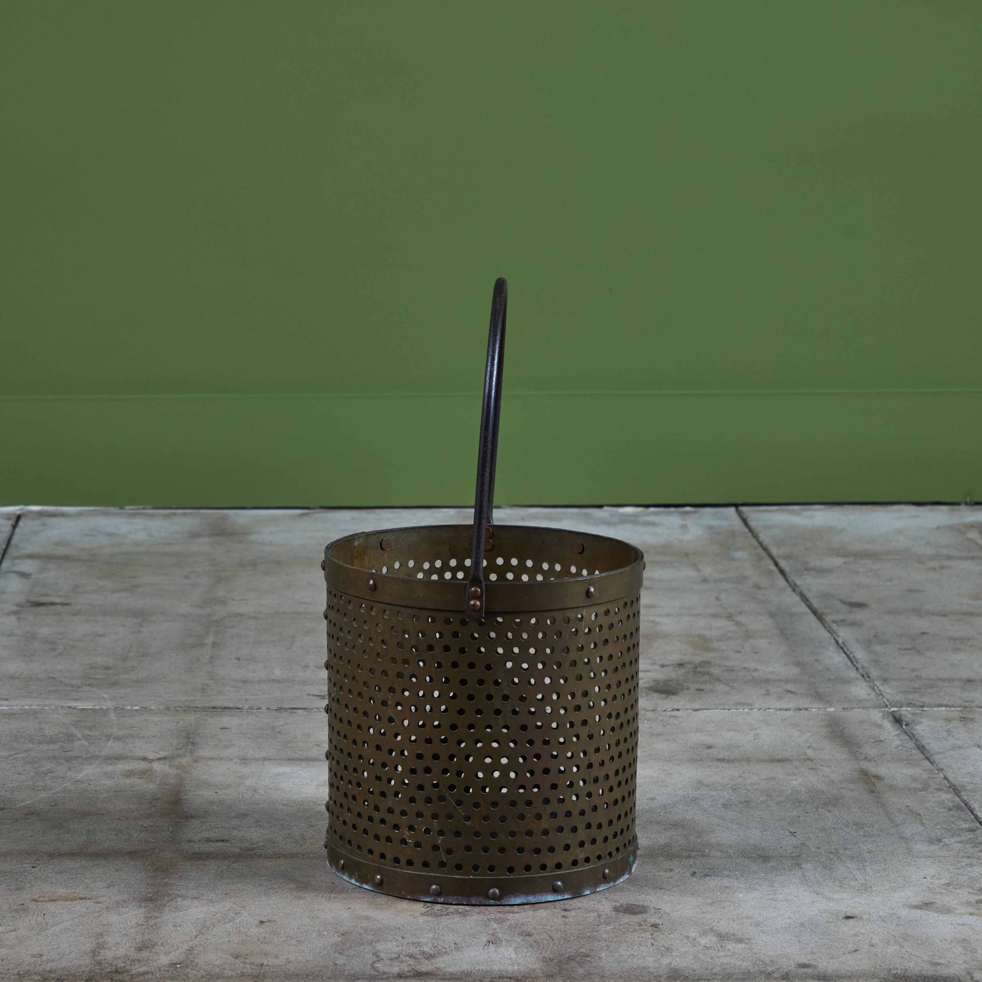 Perforated Brass Pail For Sale 2