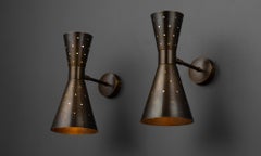 Perforated Brass Sconce Made in Italy