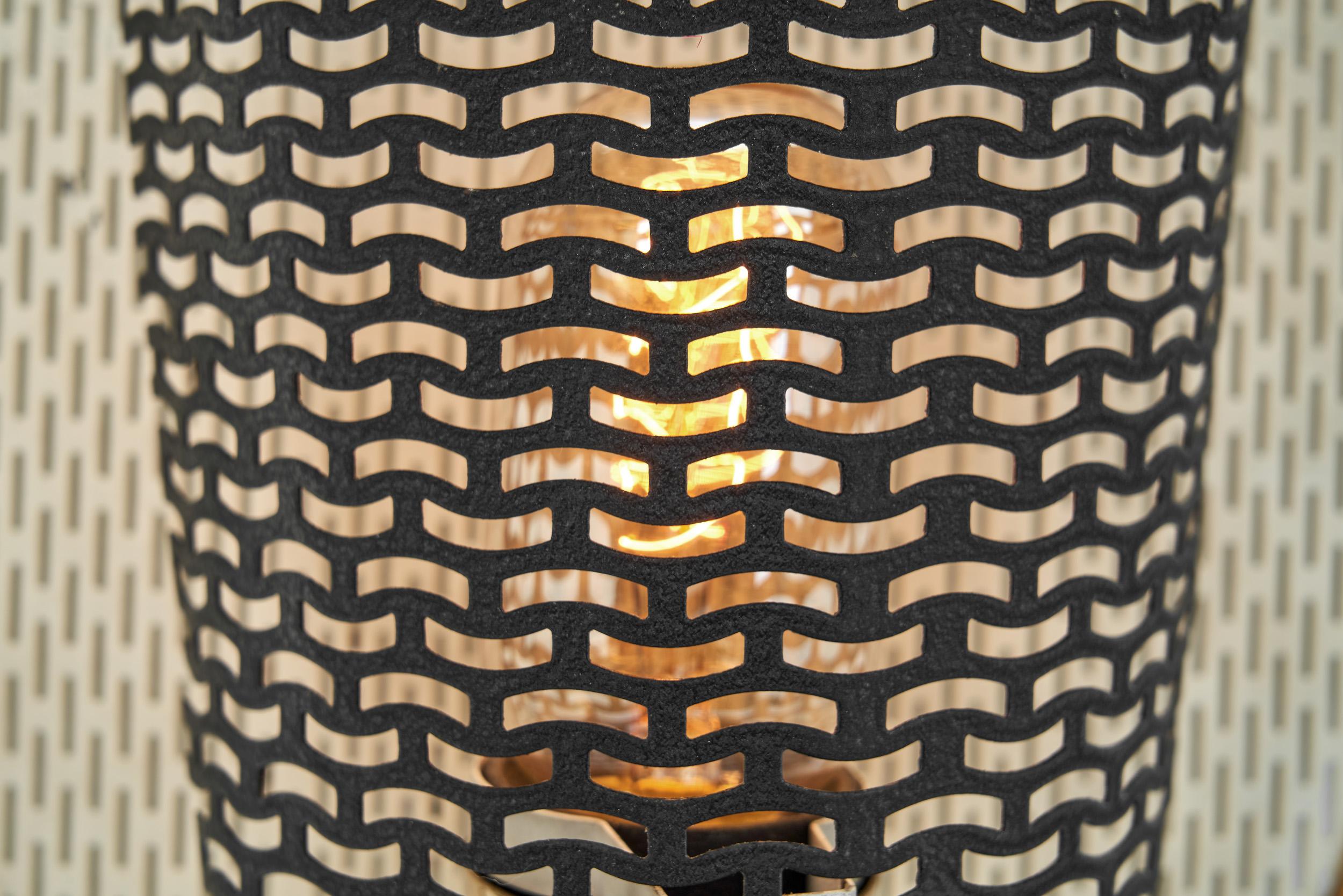Lampe murale en laiton perforé avec plaque arrière en métal, Europe, milieu du 20e siècle en vente 7