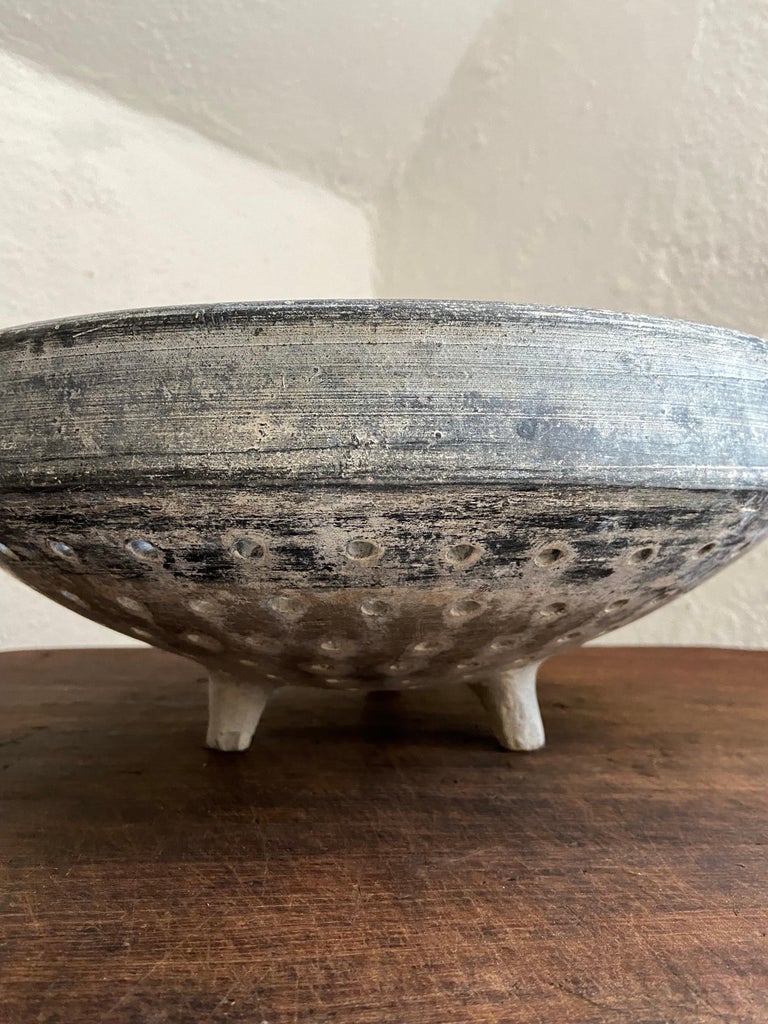 Mid-20th Century Perforated Ceramic Plate from San Bartolo Coyotepec, Oaxaca, Circa 1950´s