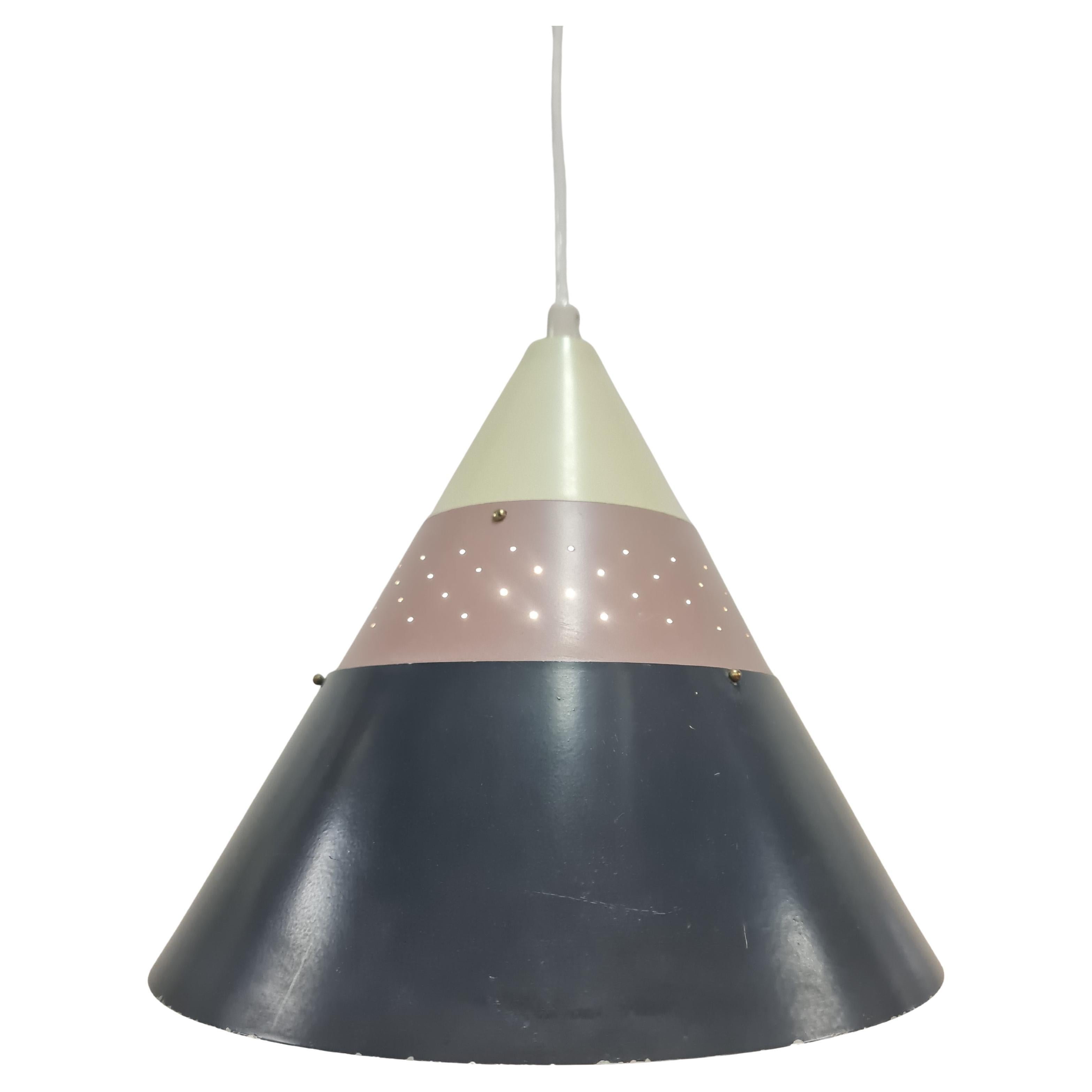 Perforated Cone Ceiling Pendant Model 51184 by Maria Lindeman for Idman, 1950s