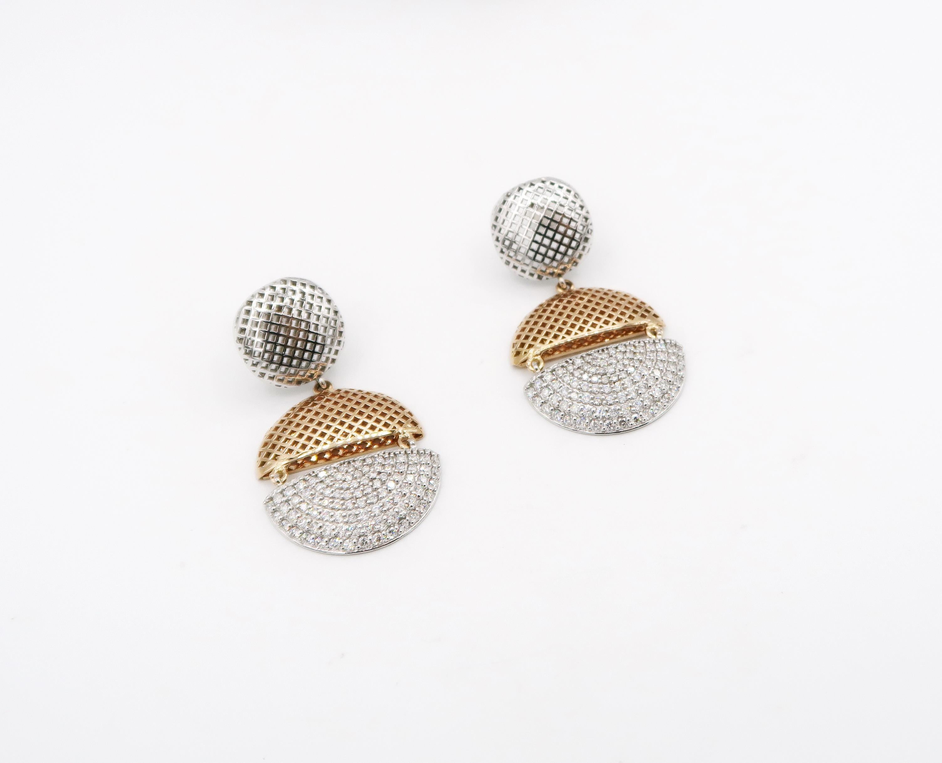 flat diamond earrings