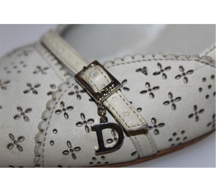 Gray Christian Dior Perforated décolleté size 37 1/2 For Sale