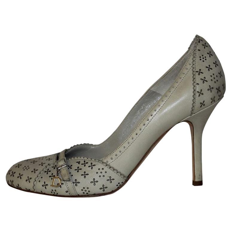 Christian Dior Perforated décolleté size 37 1/2 For Sale at 1stDibs