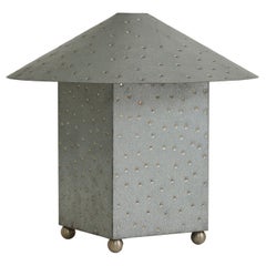 Perforated Galvanized Steel Lin Table Lamp by Muhly Studio