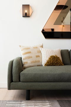 Modern Black & White Hexagon Perforated Sconce by Lawson-Fenning