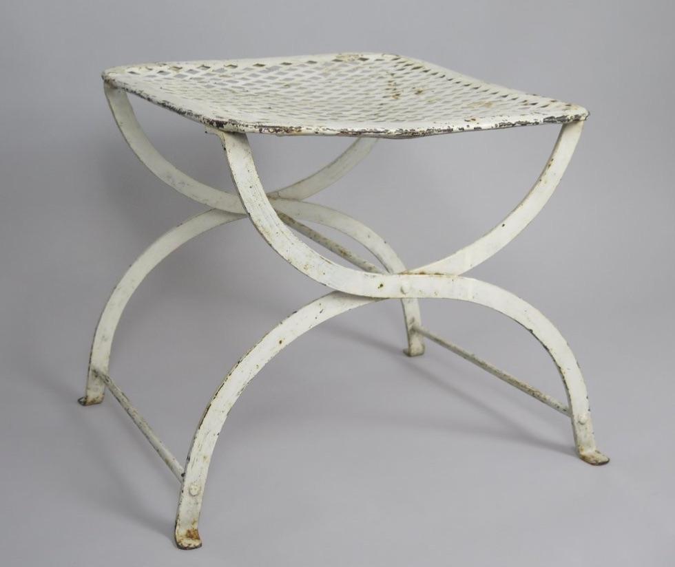 French Perforated Industrial Stool, France For Sale