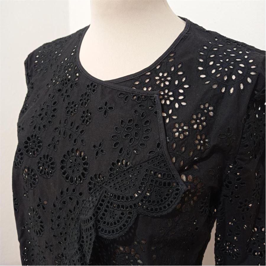 Black Chloé Perforated Jacket size 42 For Sale