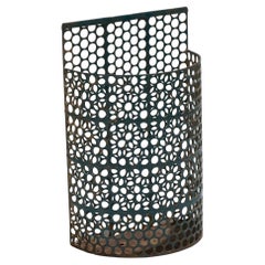 Perforated metal basket by Jean Bossu, 1940s