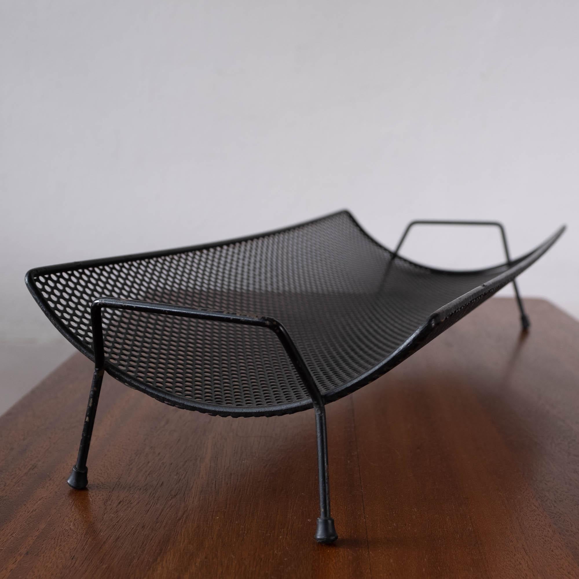 Mid-Century Modern Perforated Metal Catch All or Fruit Basket by Richard Galef