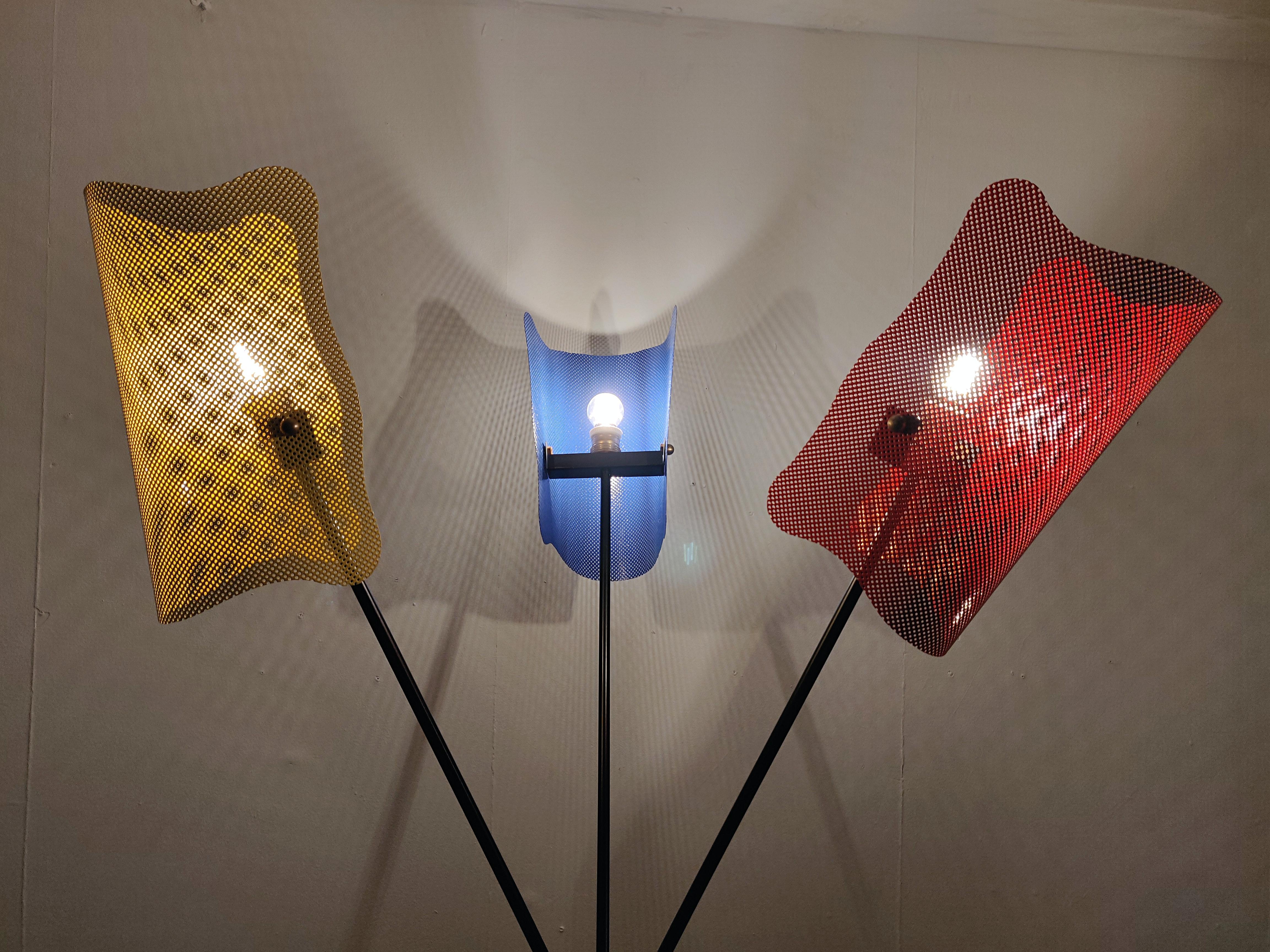 Perforated Metal Italian Floor Lamp For Sale 4