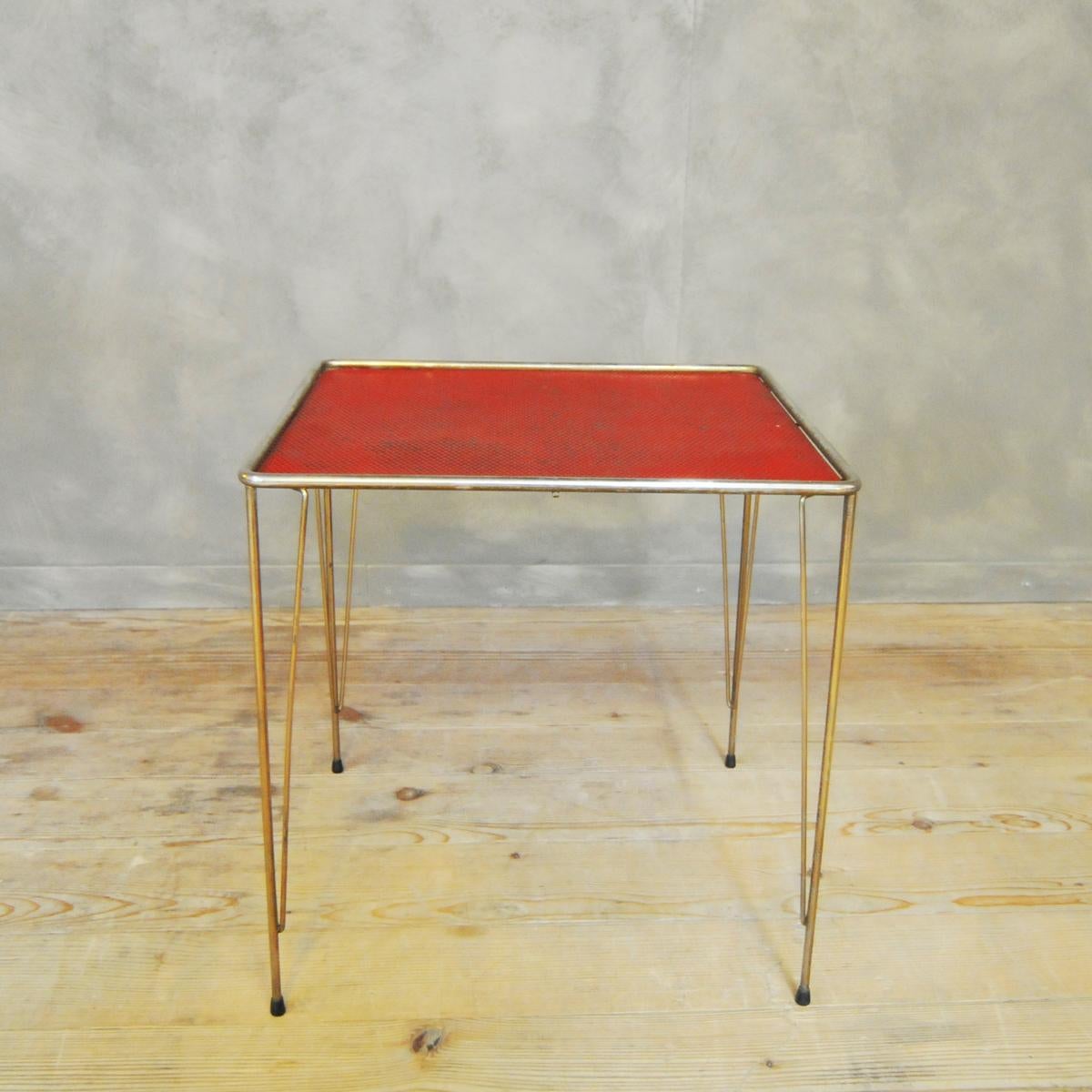 Mid-20th Century Perforated Metal Nesting Tables For Sale