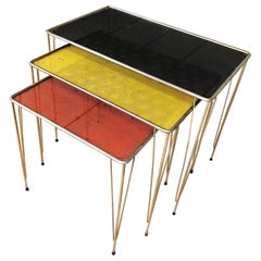 Perforated Metal Nesting Tables