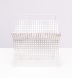 Perforated Metal News Paper Rack, 1960s, France