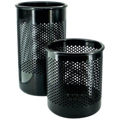 Perforated Metal Office Wastebaskets Trash Cans Italy Memphis Sottsass Ferrari