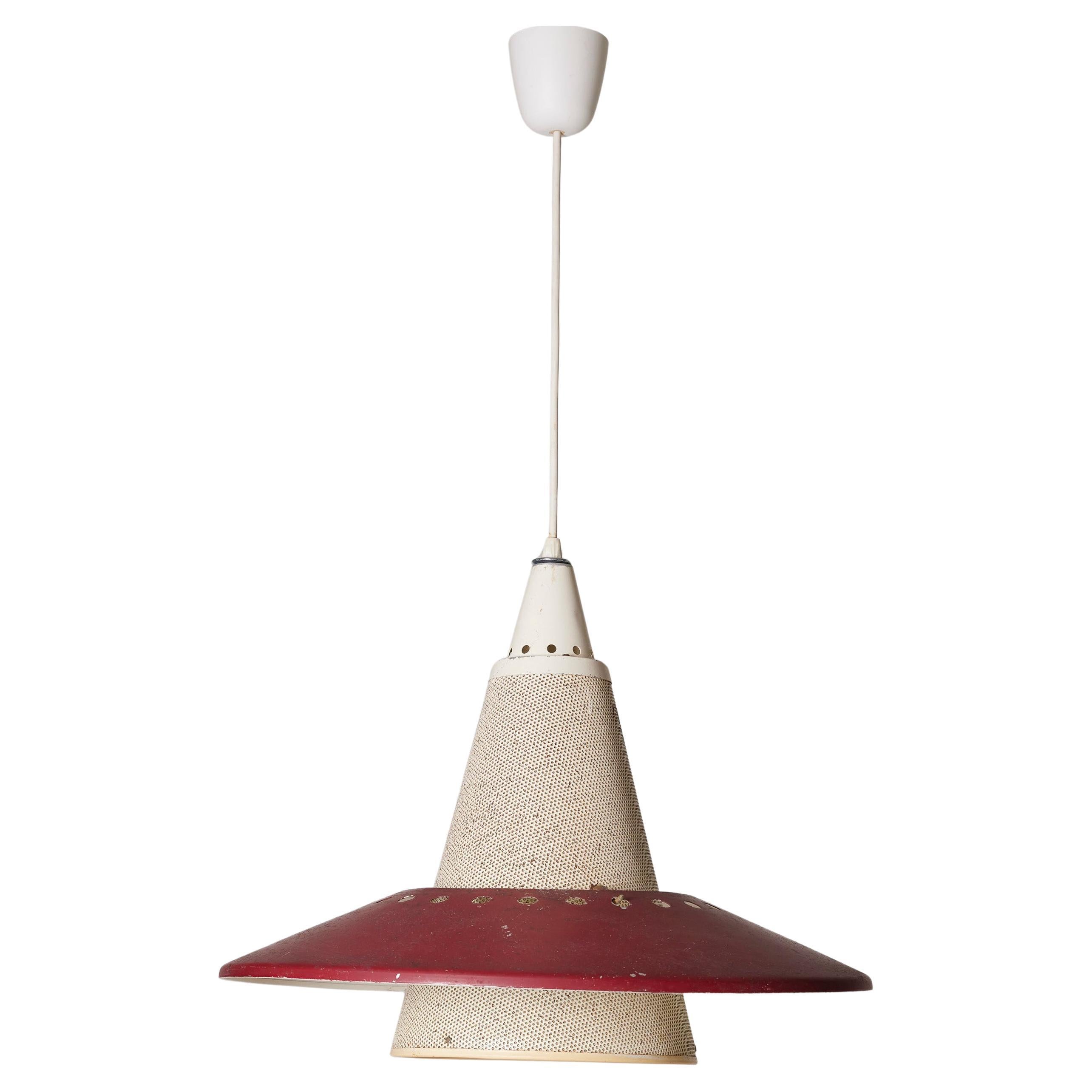 Perforated Metal Pendant by Nieck Hiemstra, 1950s