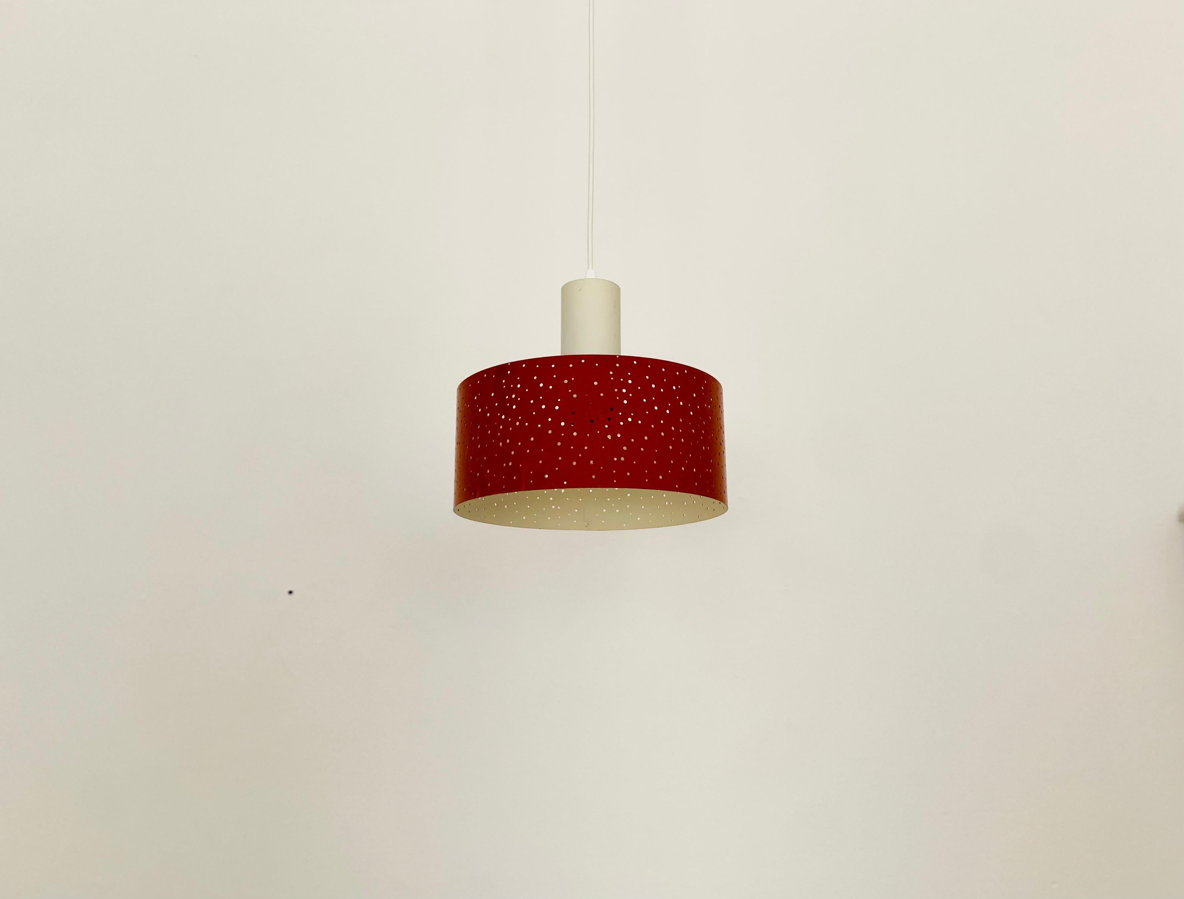 Italian Perforated Metal Pendant Lamp by Ernst Igl for Hillebrand  For Sale