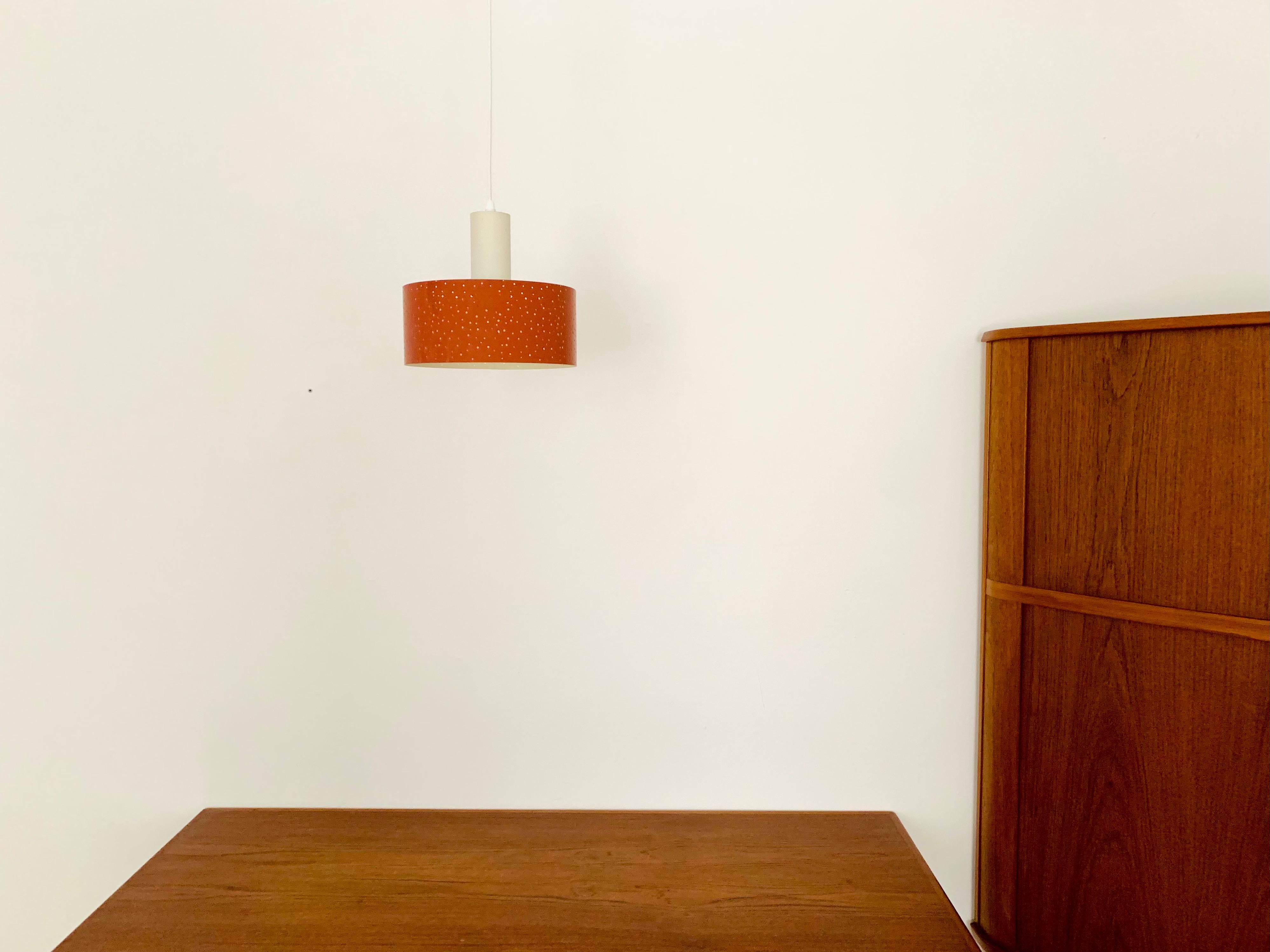Mid-20th Century Perforated Metal Pendant Lamp by Ernst Igl for Hillebrand  For Sale