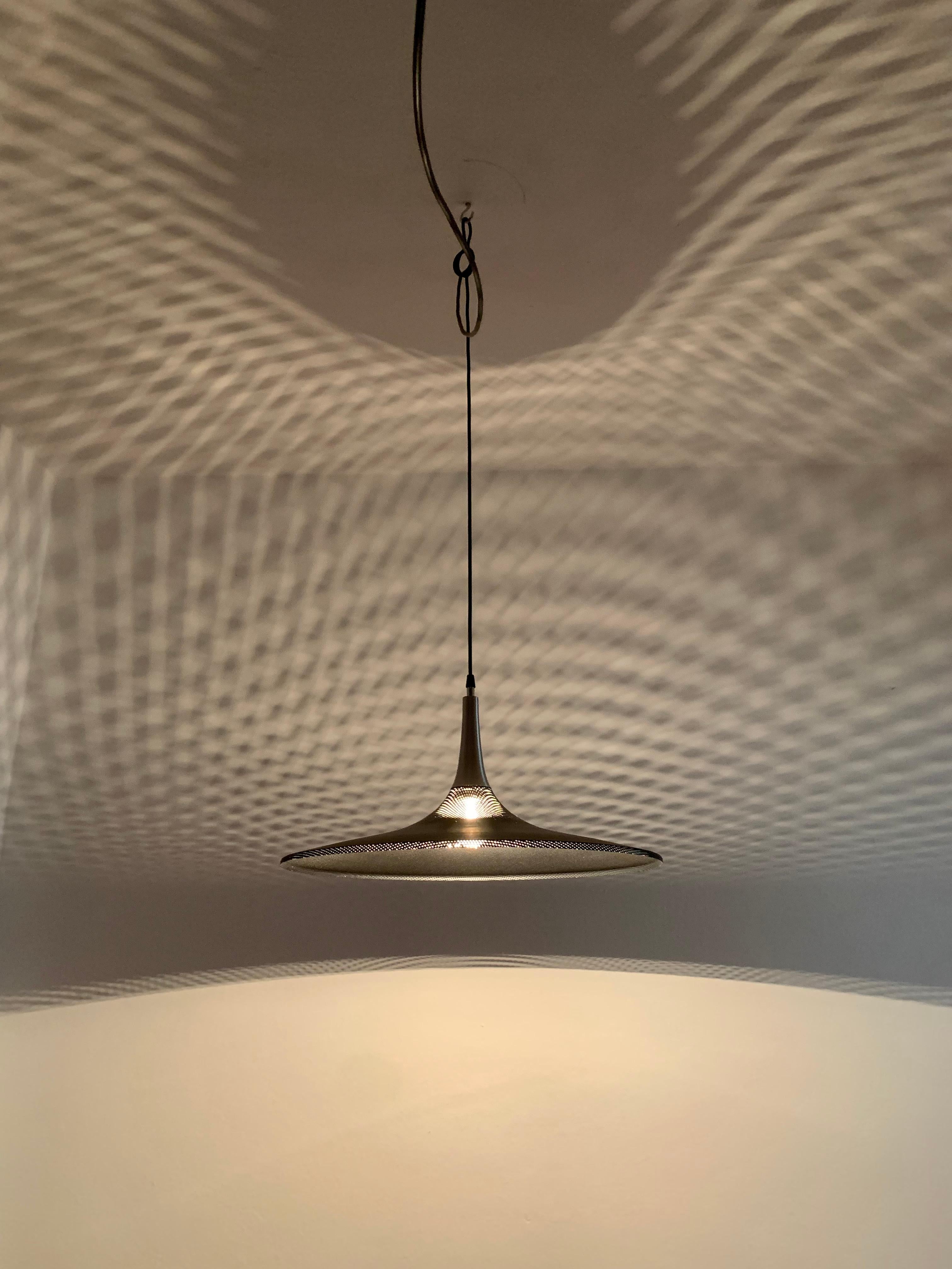 Perforated Metal Pendant Lamp For Sale 4