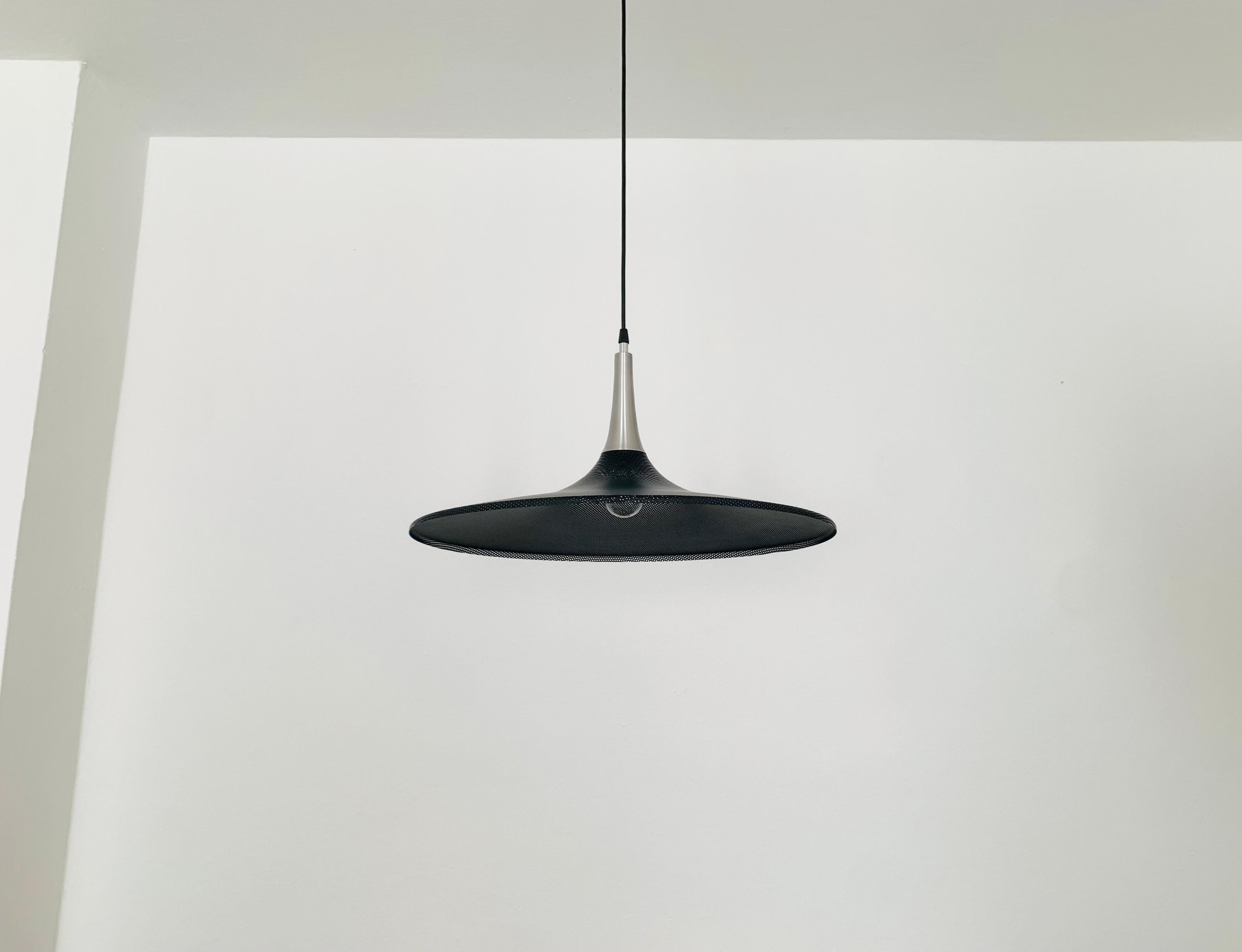 Late 20th Century Perforated Metal Pendant Lamp For Sale