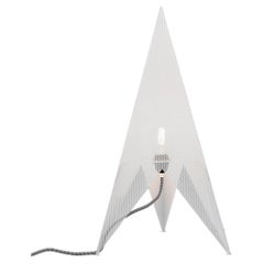 Perforated Metal Rocket Lamp, Designer Light, 28 in High
