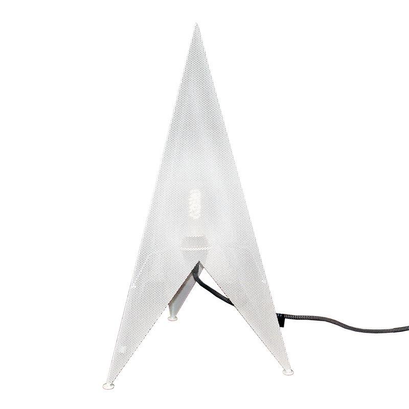 Perforated Metal Rocket Lamp, Designer Light, 20 in High For Sale 4