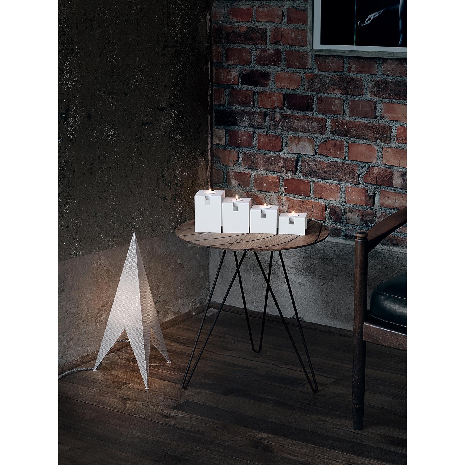 Perforated Metal Rocket Lamp, Designer Light, 20 in High For Sale 6