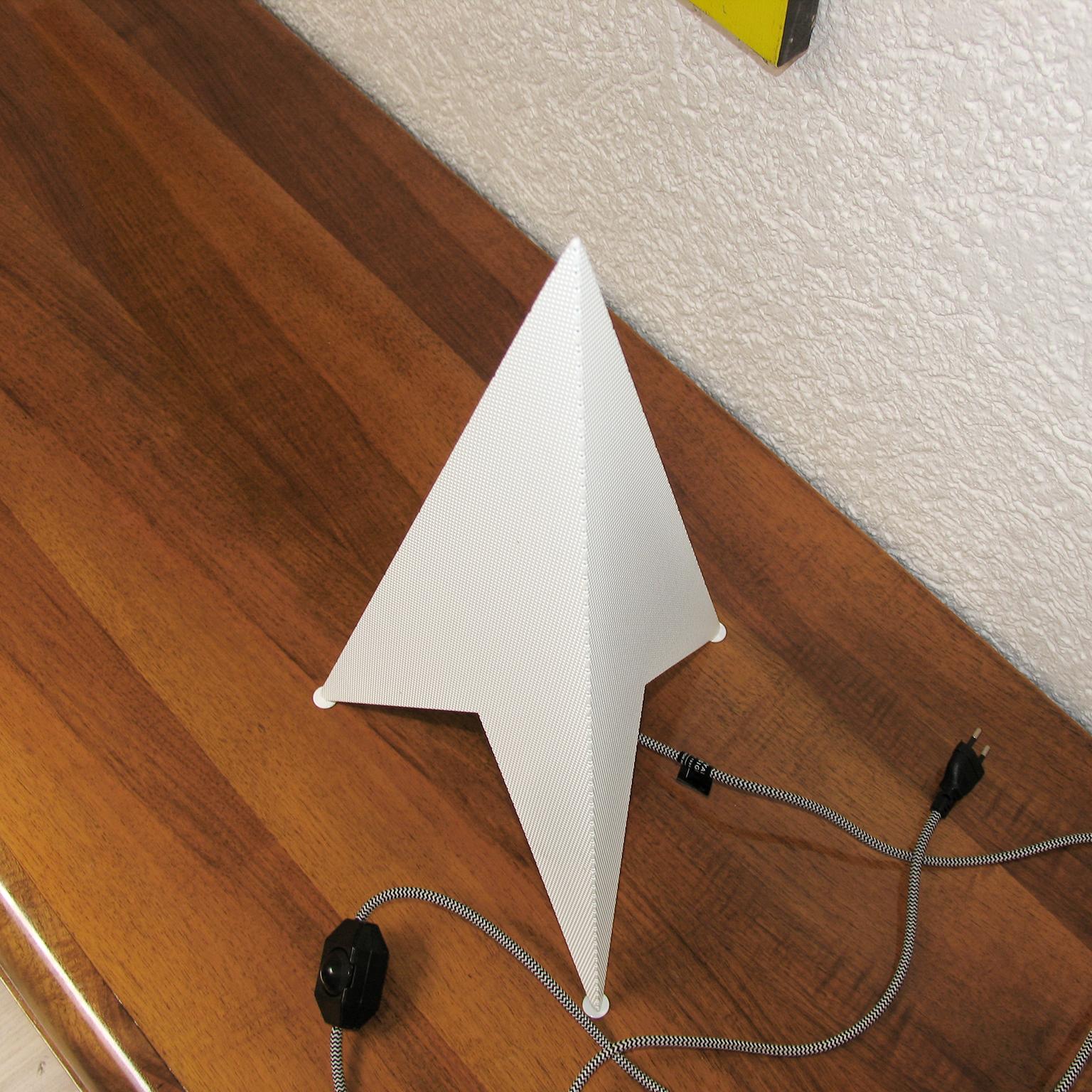 Perforated Metal Rocket Lamp, Designer Light, 20 in High For Sale 1