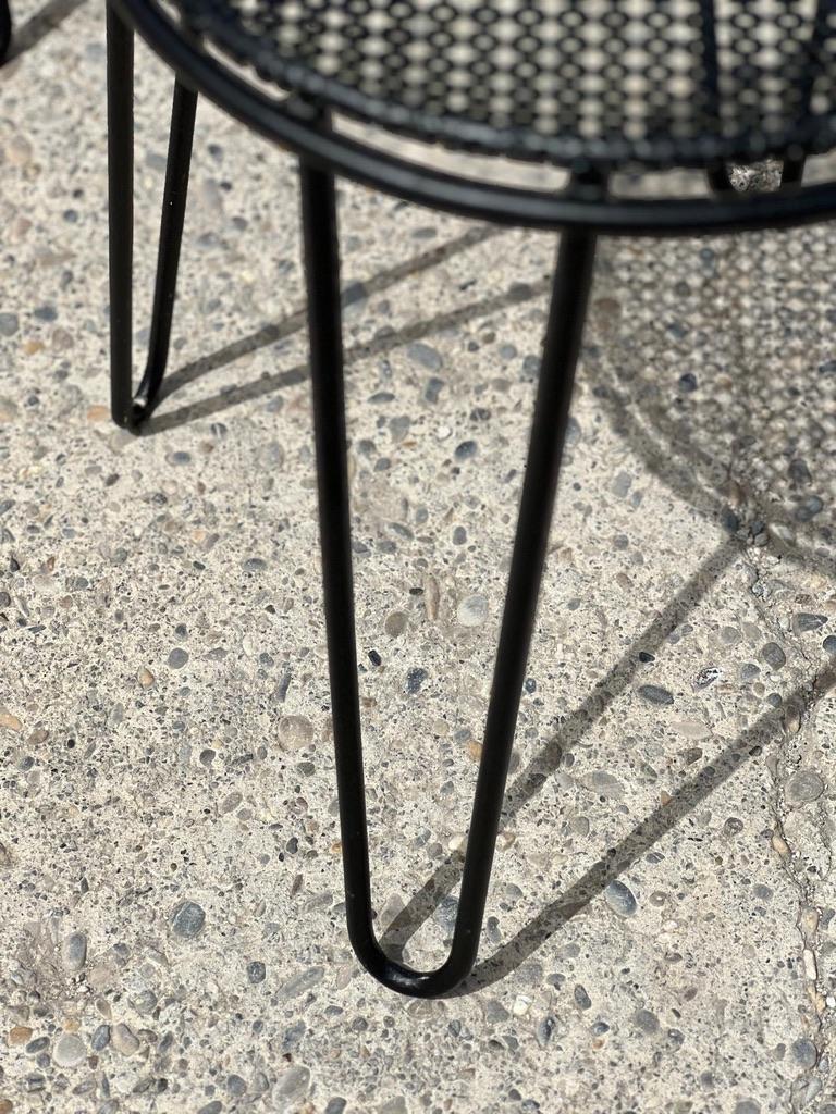 Perforated black metal stools attributed to Mathieu Matégot 1950
Very good condition 