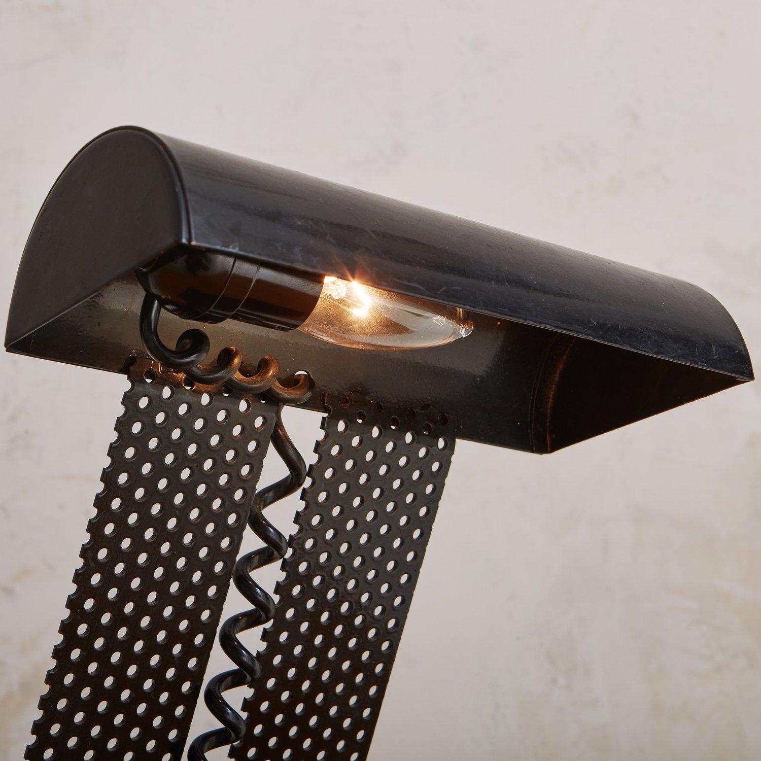 Perforated Metal Table Lamp, France 20th Century  3