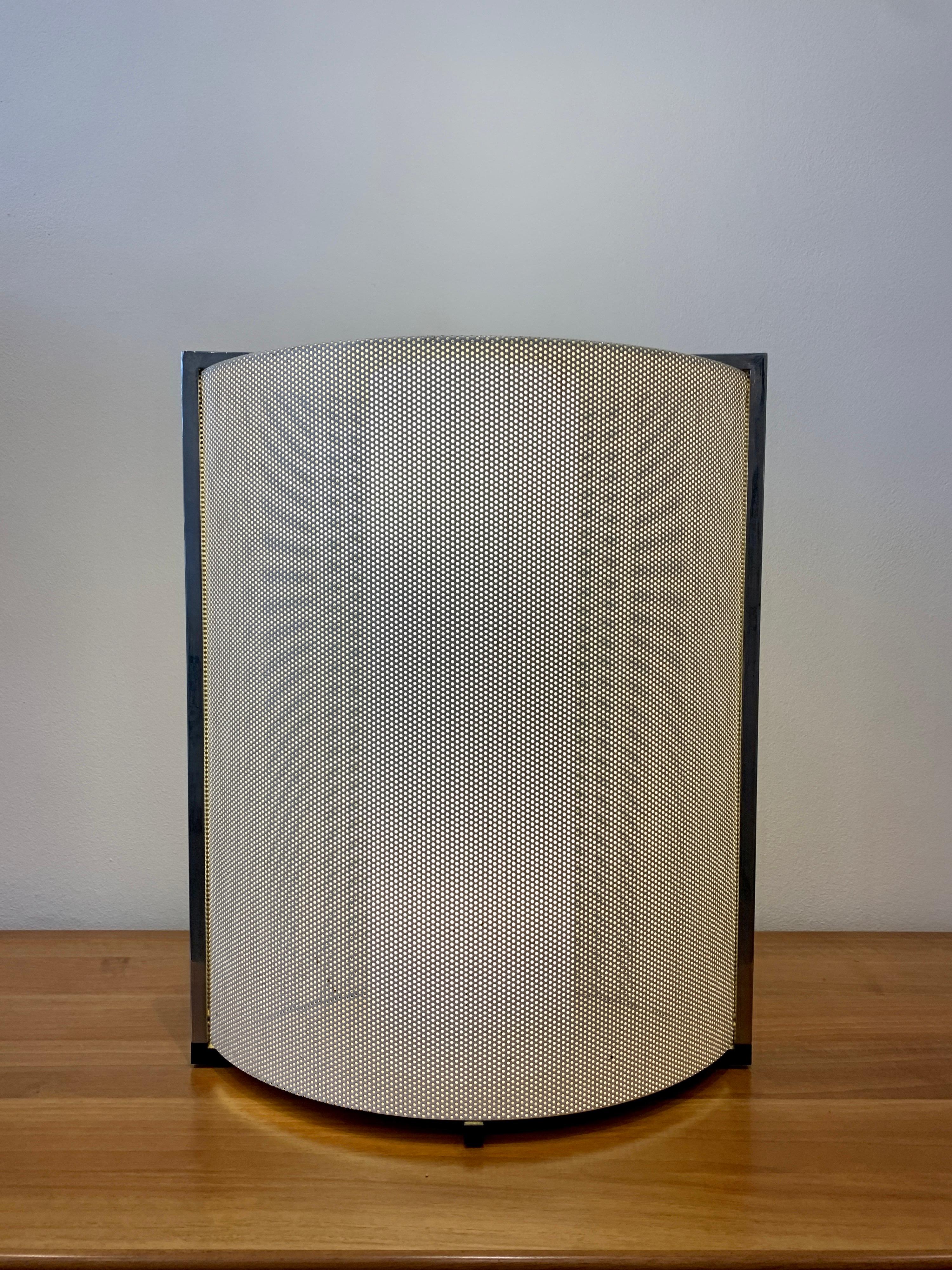 Late 20th Century Perforated Metal Table Lamp, Italy, 1980s