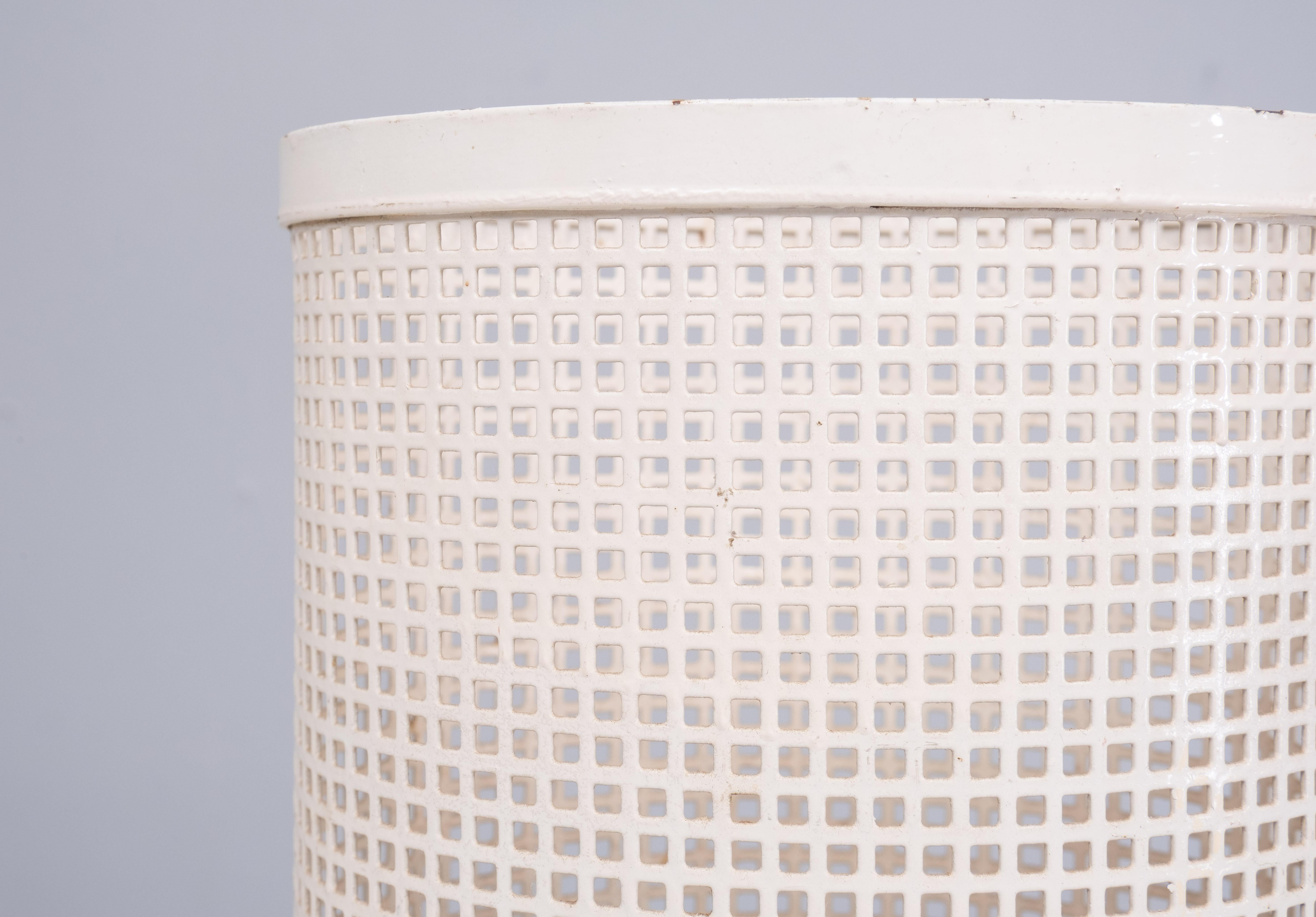 Perforated Metal Waste Basket 1950s France  For Sale 1