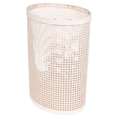 Retro Perforated Metal Waste Basket 1950s France 