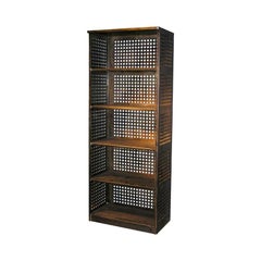 Antique Perforated Steel Bookcase